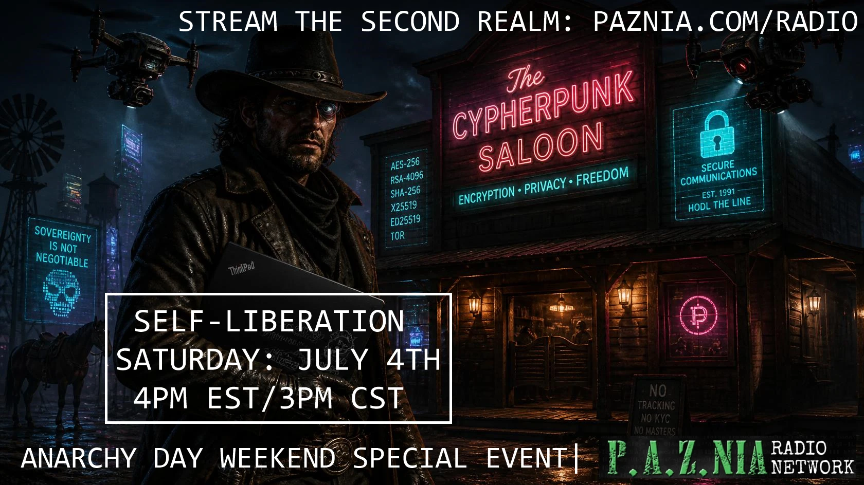 [P.A.Z.NIA RADIO NETWORK] Cloak & Dagger + SPECIAL ANARCHY DAY WEEKEND TRANSMISSION! (LIVE/CALL IN)