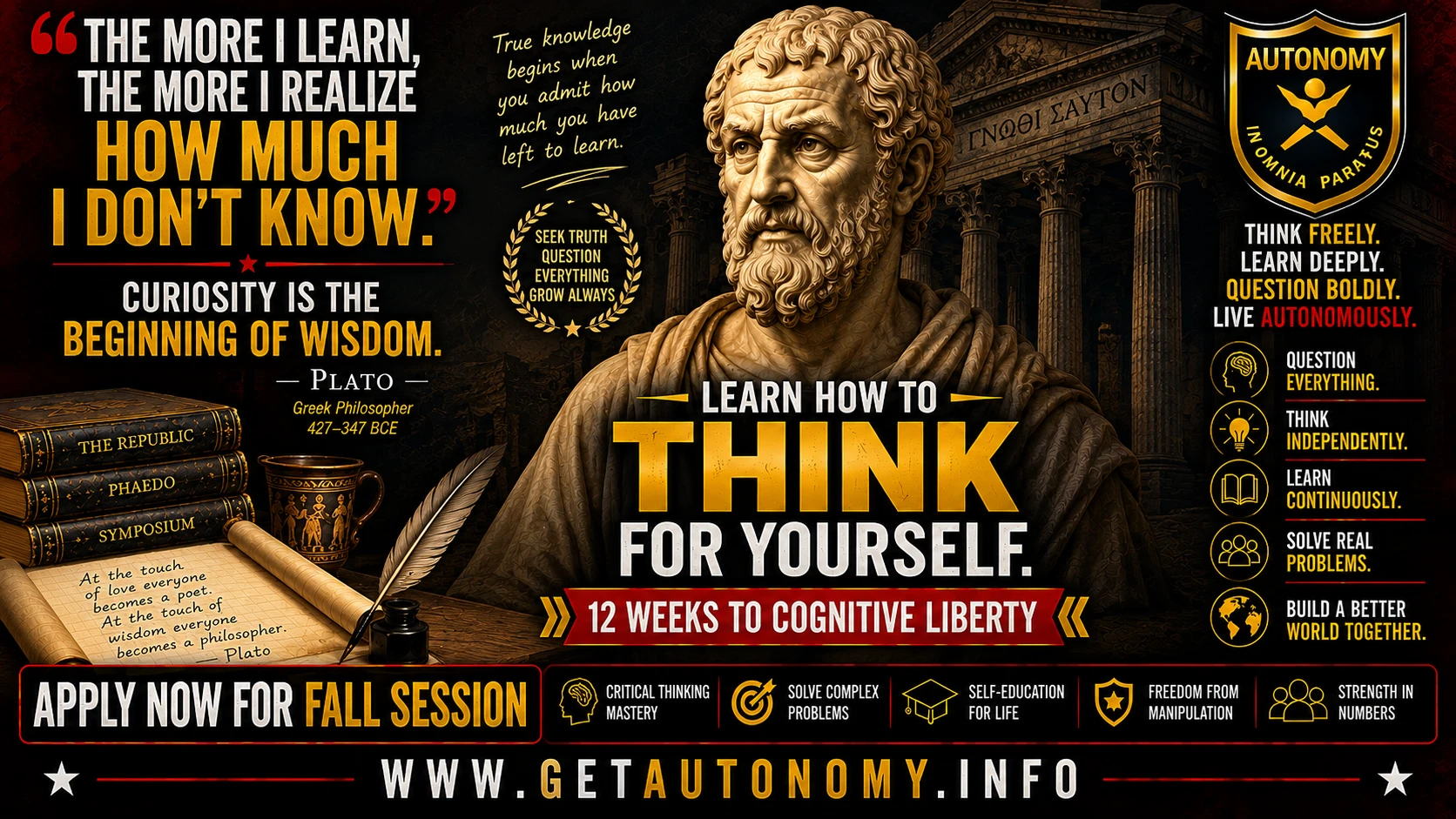 The More I Learn, the More I Don't Know: Plato on Genuine Education | AUTONOMY