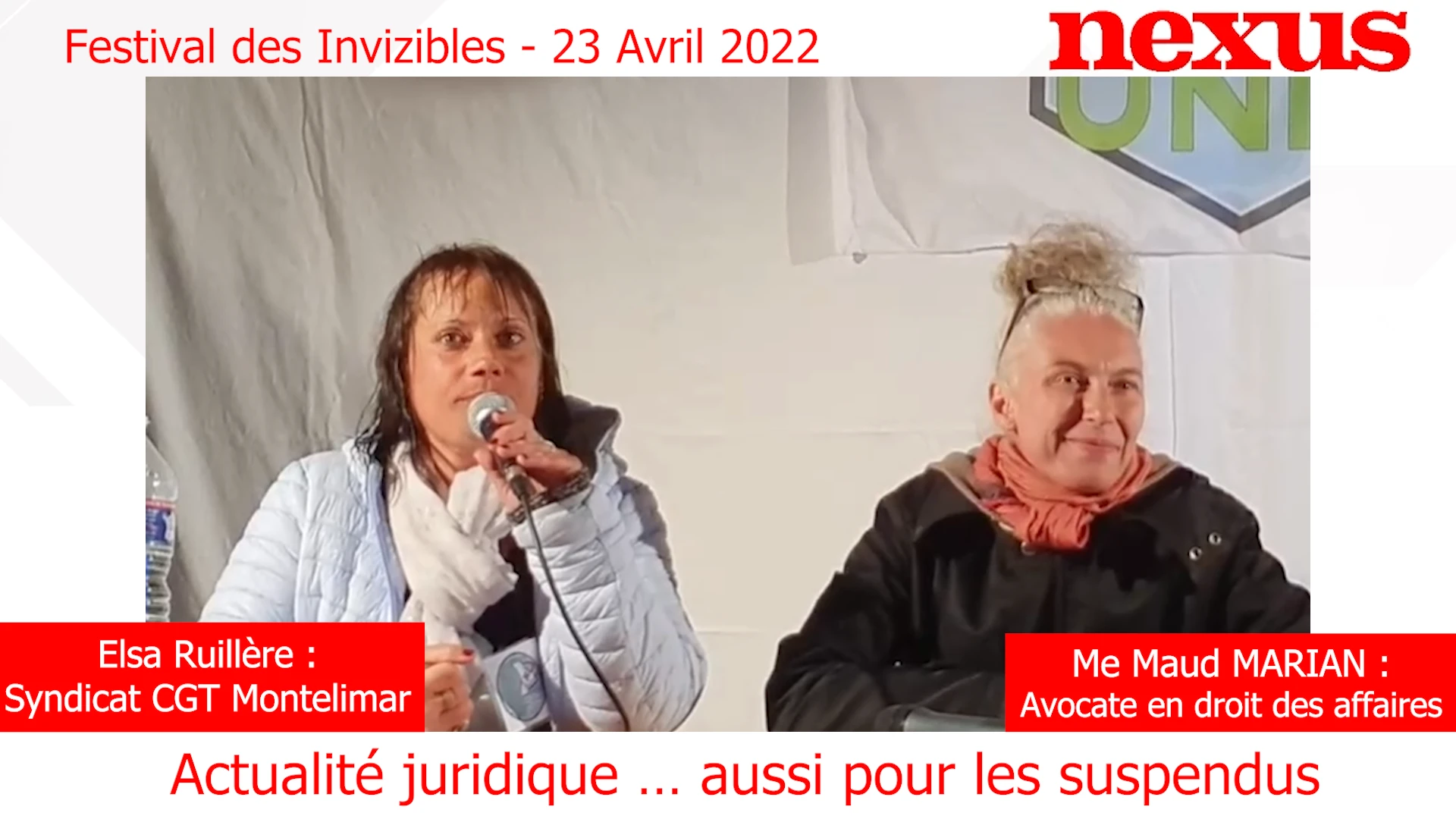 Festival des Invizibles 23/04/2022 – Actualité juridique… aussi pour les suspendus