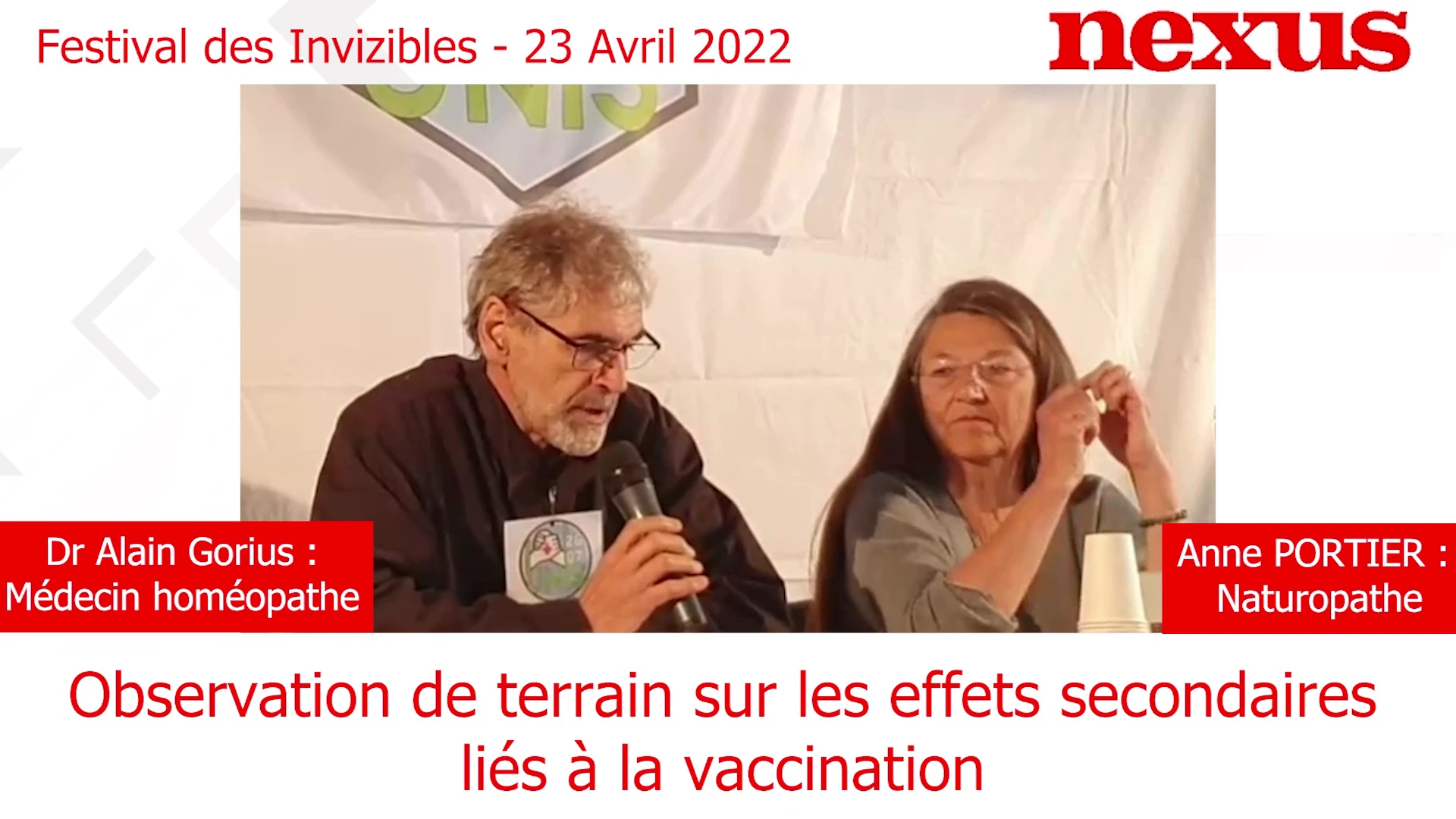 Festival des Invizibles 23/04/2022 – Observation de terrain sur les effets secondaires liés à la vaccination