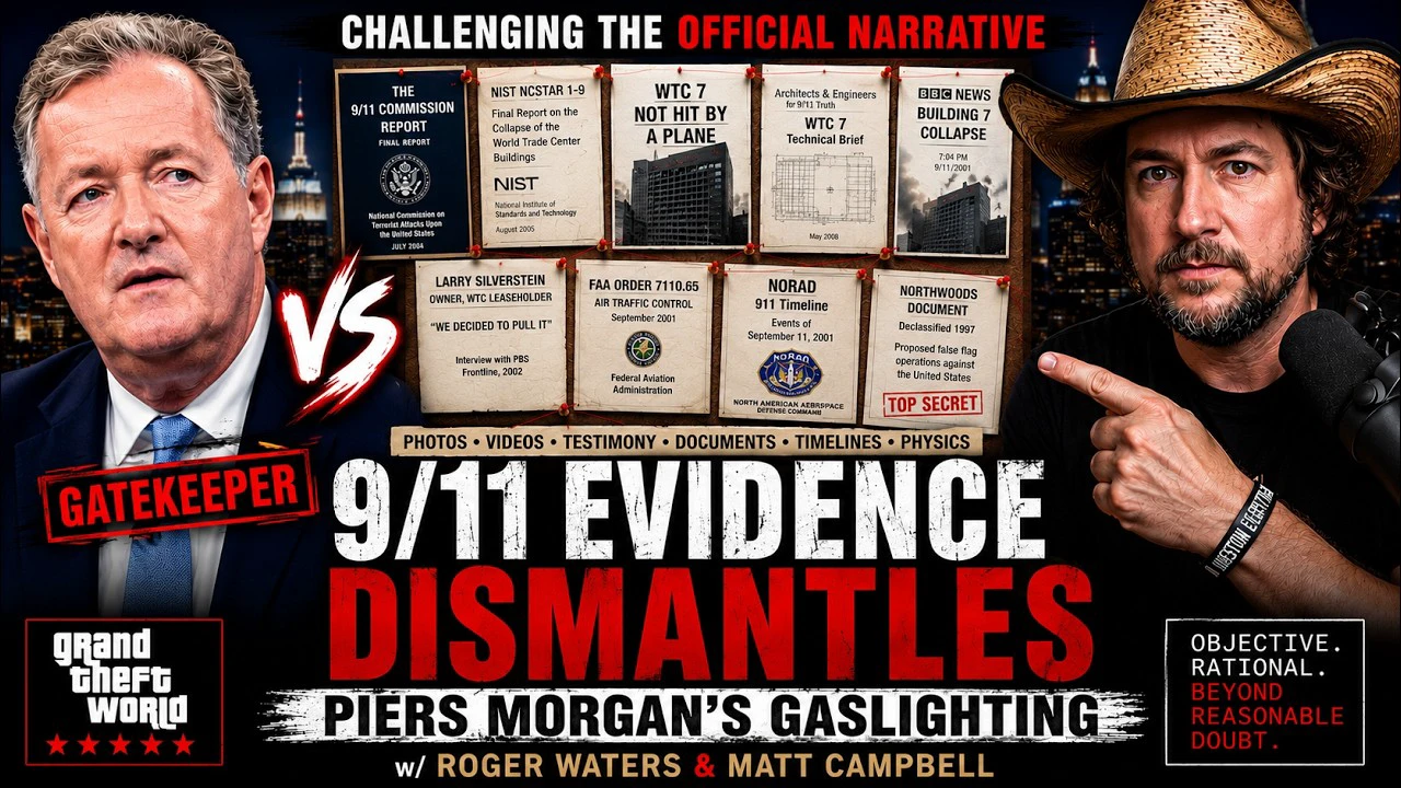9/11 Evidence DISMANTLES Piers Morgan's GASLIGHTING Roger Waters Matt Campbell & Victims Families episode artwork