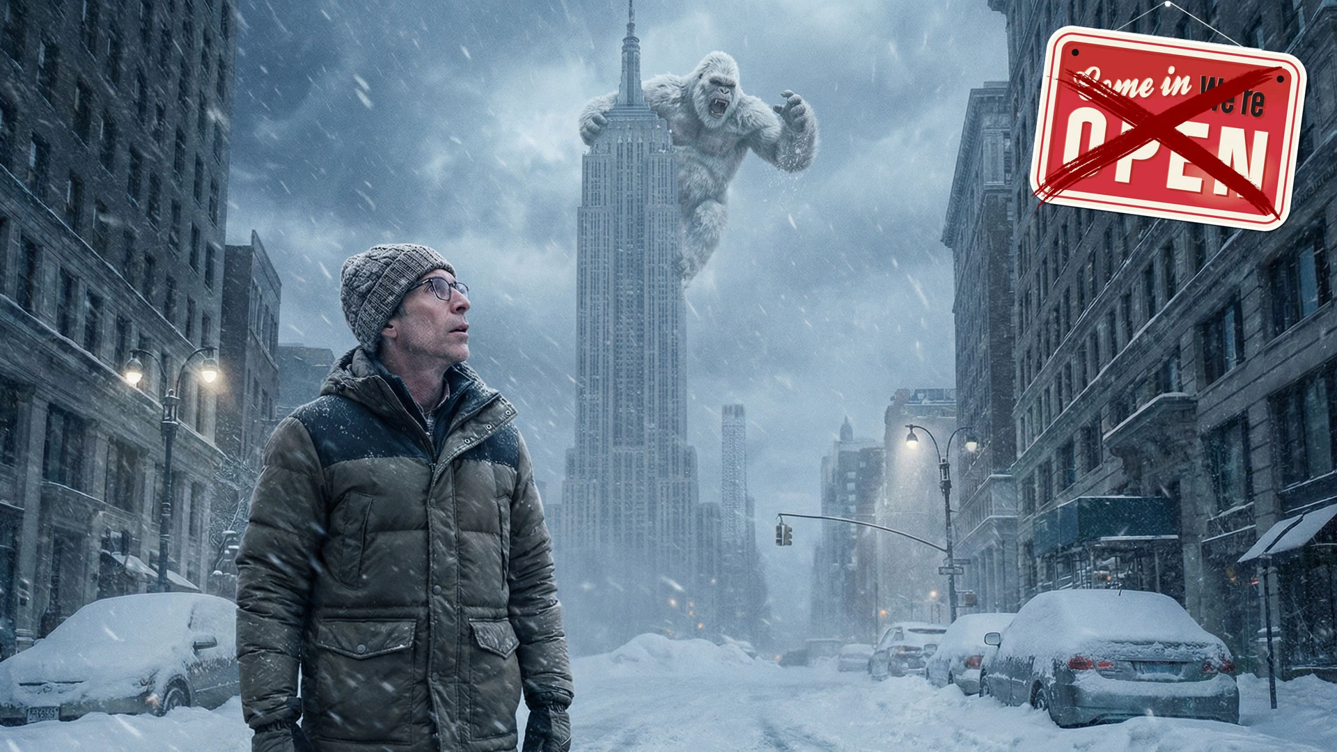 Ghost Town NYC – Abominable Snow Storm Socks in Manhattan Once Again