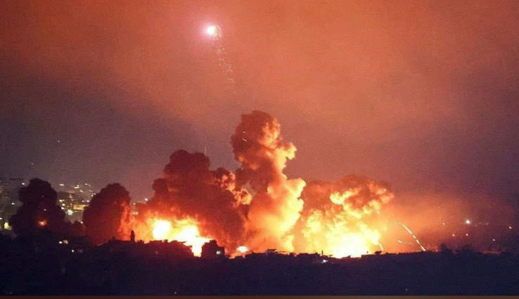 Beirut southern suburbs bombed — 5 October 2024