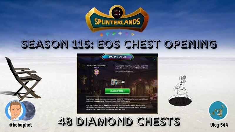 Splinterlands: Season 115 EOS Chest Opening (48 Diamond Chests)