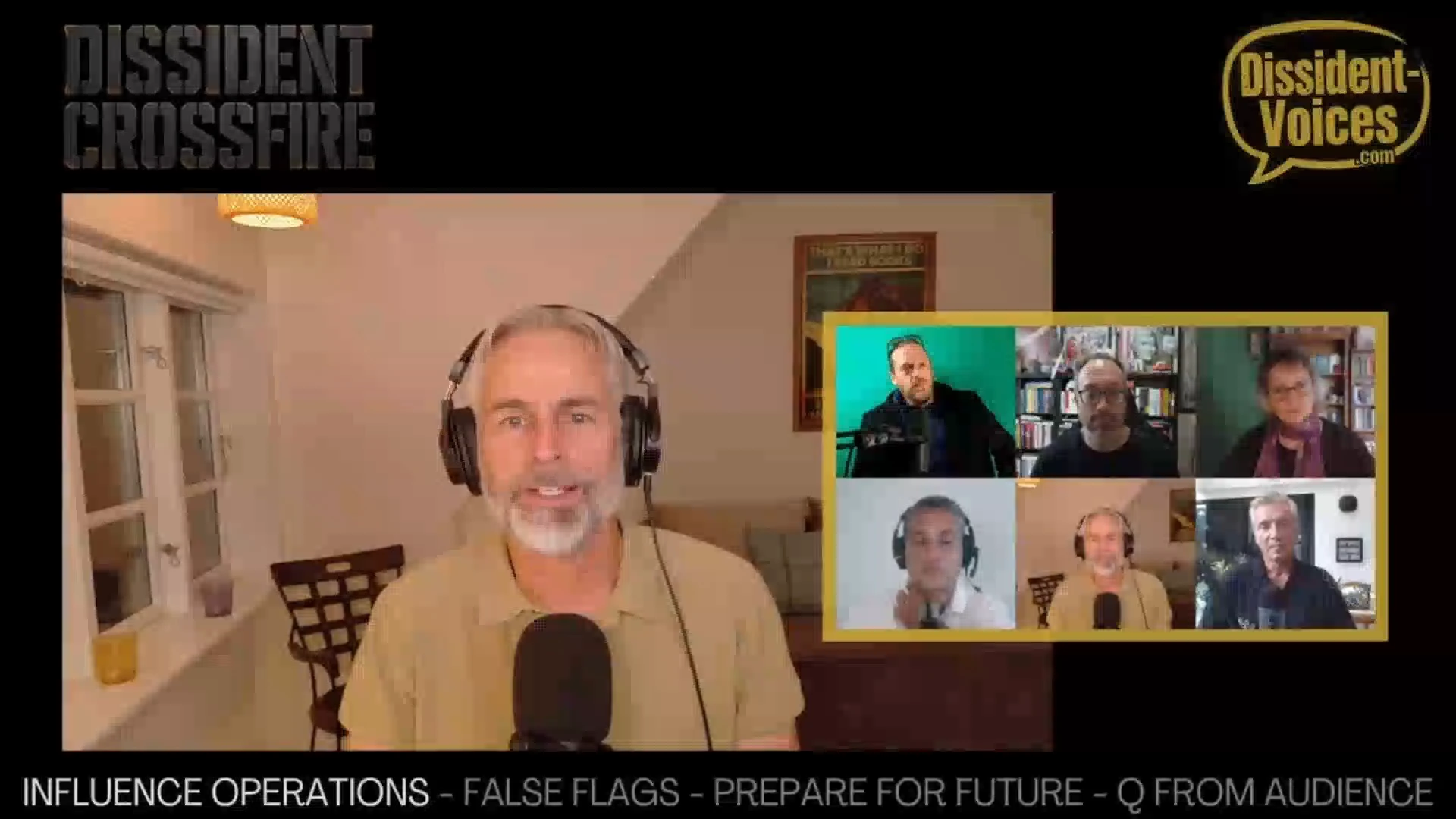 Appearing on the Dissident Crossfire Panel episode artwork