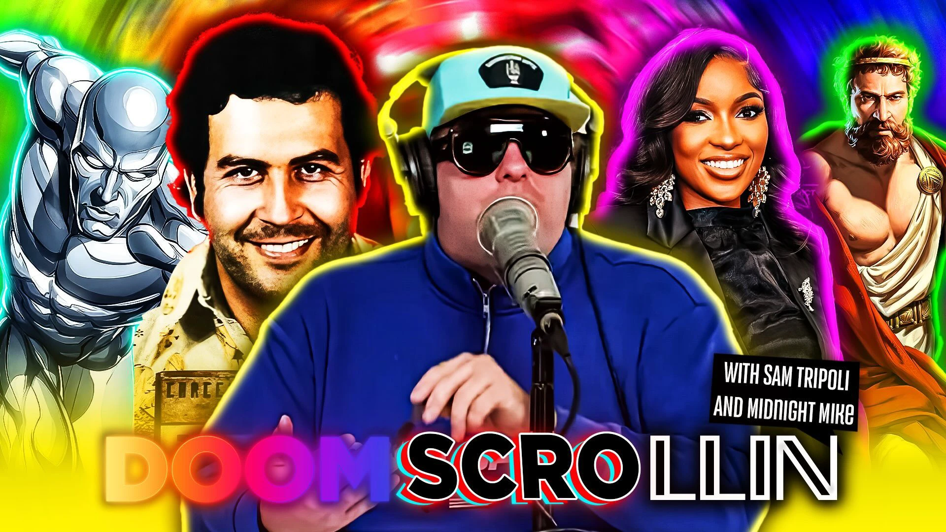 Doom Scrollin Tim Dillon, The Silver Surfer, Pablo Escobar, Jasmine Crockett & Prometheus  (480)