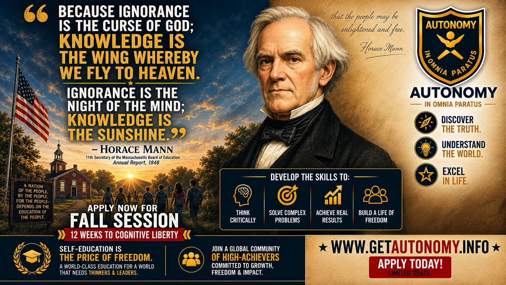 Ignorance Is the Night of the Mind: Horace Mann on Education as Freedom | AUTONOMY