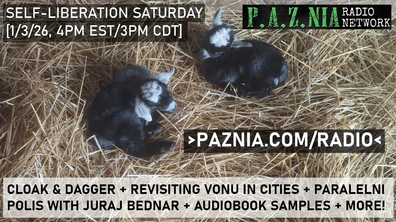 [P.A.Z.NIA RADIO NETWORK] Cloak & Dagger w/ Thane Riddle (LIVE) + Vonu in Cities + Audiobook Samples + MORE!