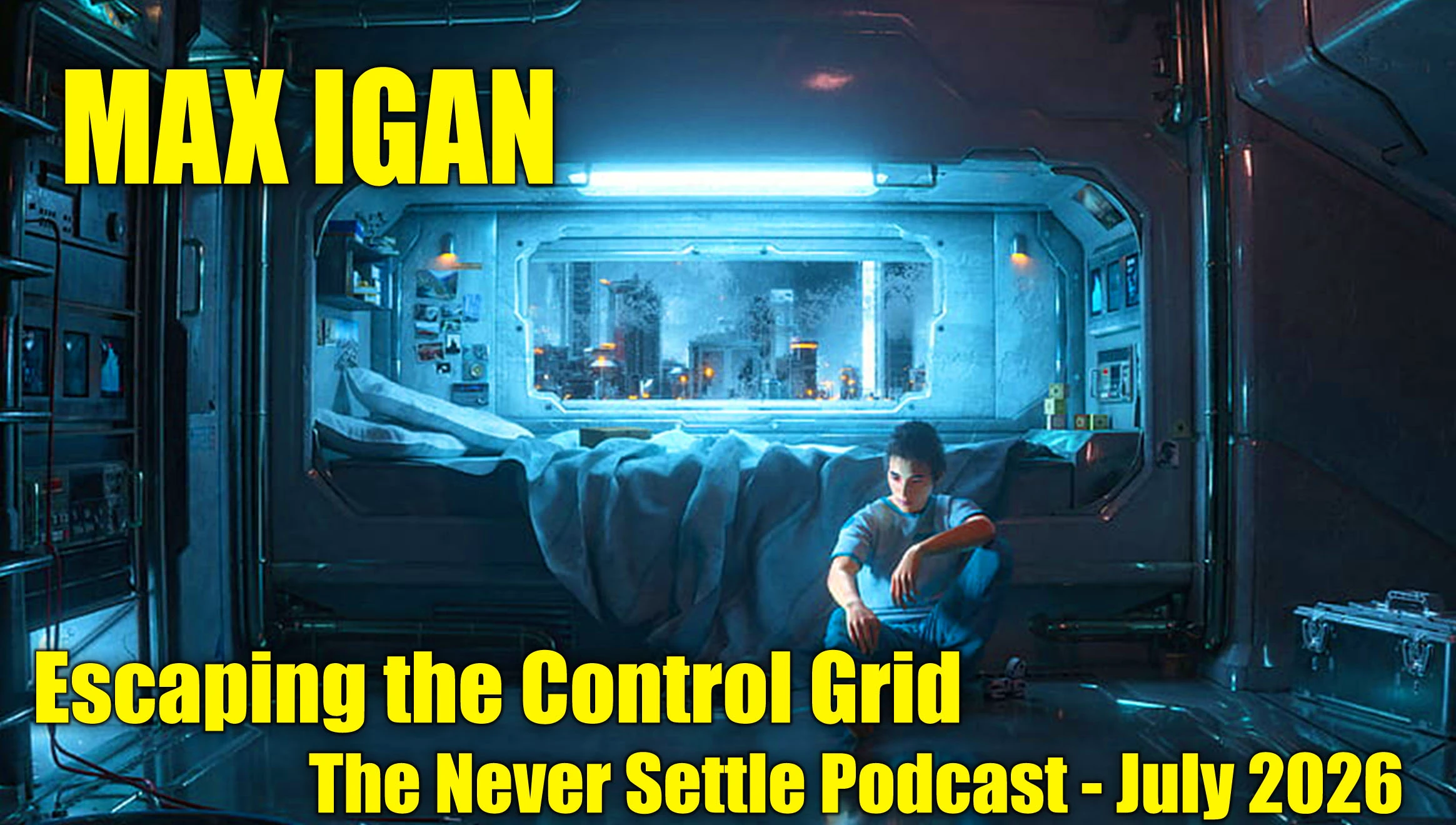 Max Igan - Escaping the Control Grid - The Never Settle Podcast - July 2026 episode artwork