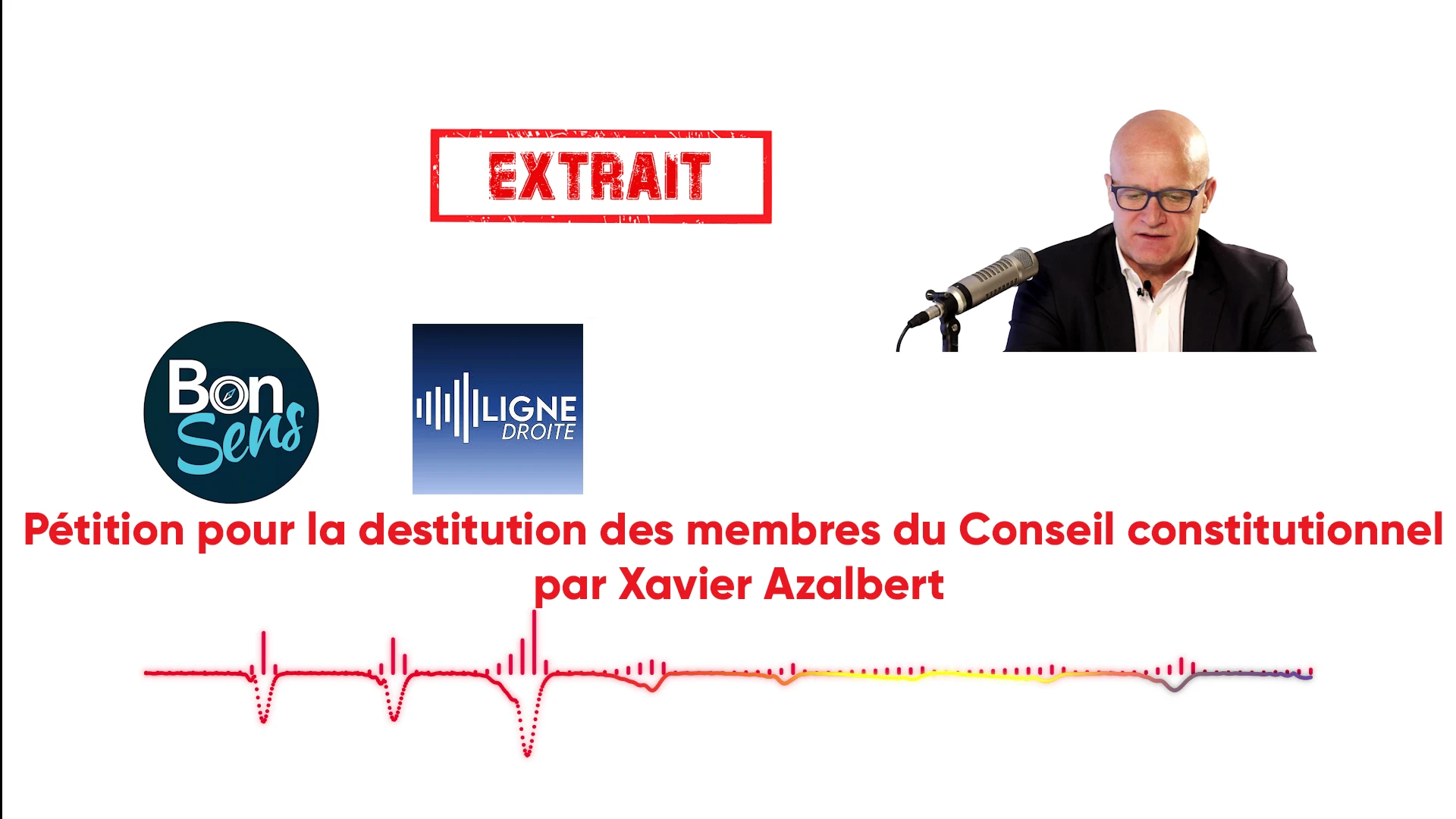 Pétition pour la destitution des membres du Conseil constitutionnel présentée par Xavier Azalbert de l’association «   Bonsens   » (extrait audio/radio)