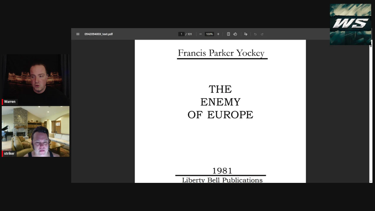 WarStrike Episode 134:  Second Part of Discussion on Francis Parker Yockey & Enemy of Europe
