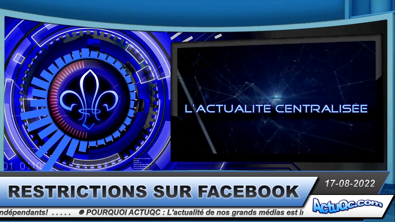 ActuQc : Restrictions sur Facebook