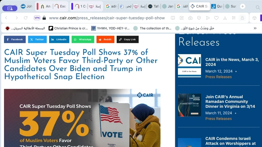 March 18, 2024 Why Muslims Vote Democrat if they are Not Liberals