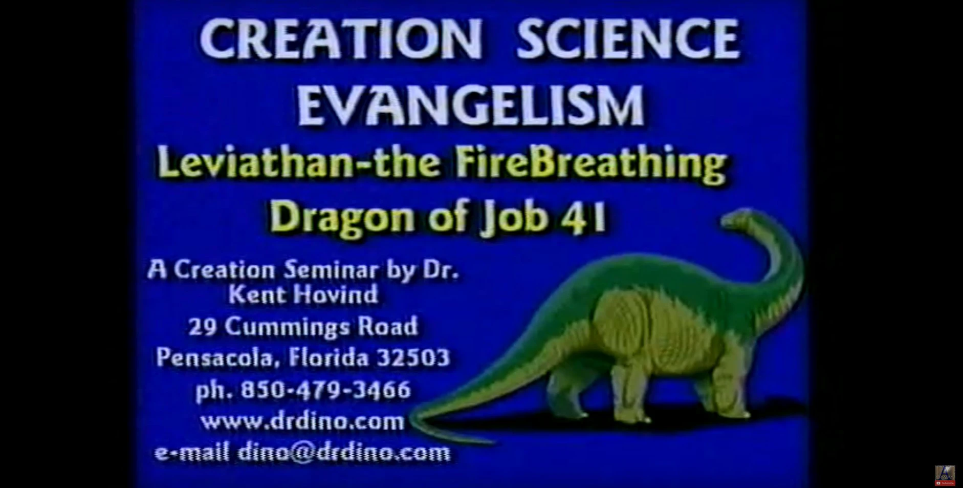 Kent Hovind - Leviathan The Fire Breathing Dragon of Job 41