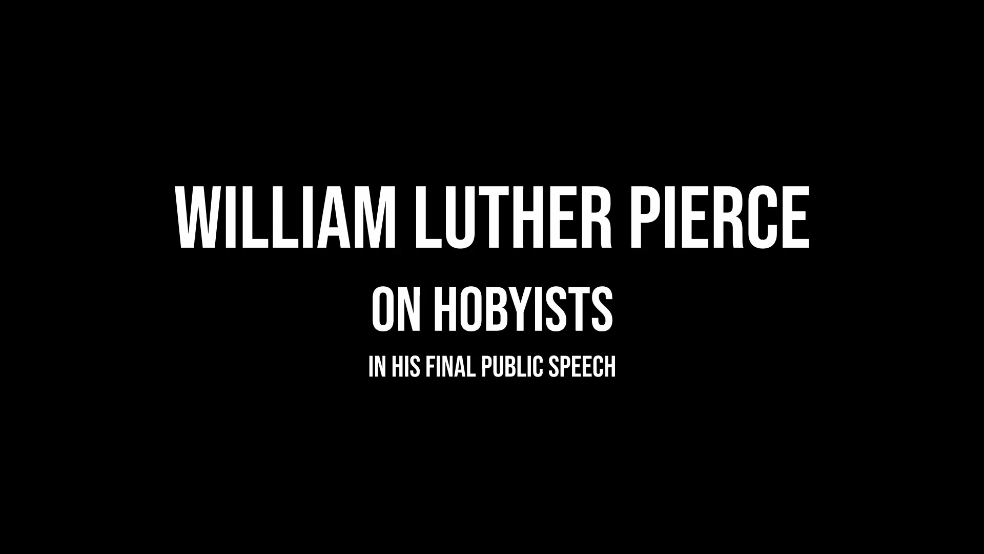 William Luther Peirce - On The Unserious "Movement" People episode artwork
