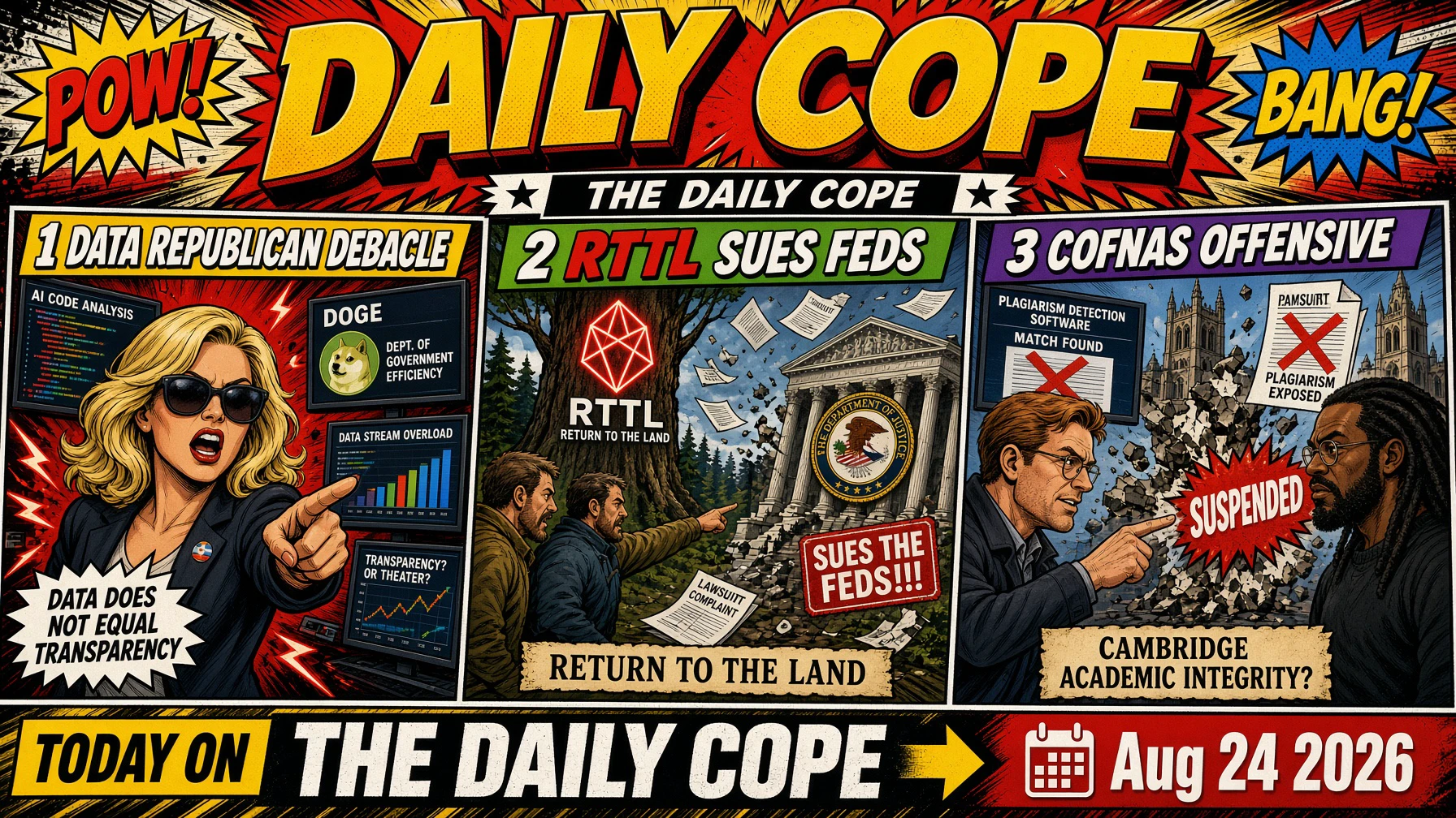 RTTL Sues Feds, Data Republican Debacle, Cofnas Offensive, Hasan Mocks Kirk, Tracy Stans Clancey episode artwork