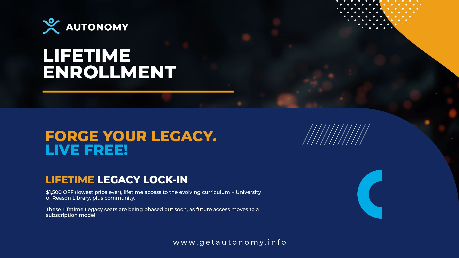 Forge Your Legacy: The Final Lifetime Lock-In Offer